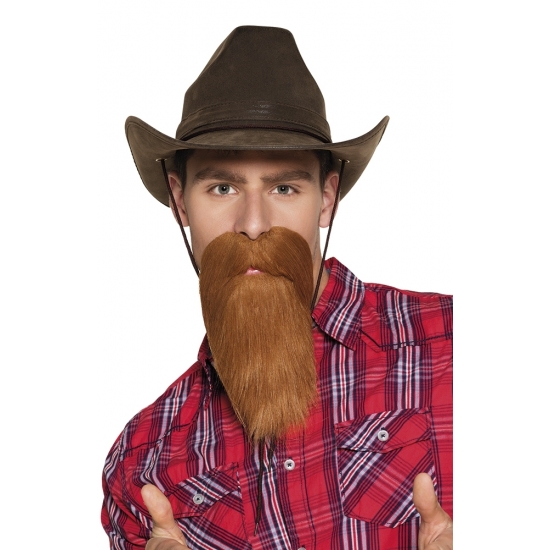 Wilde westen Cowboy baard rood - Top Merken Winkel
